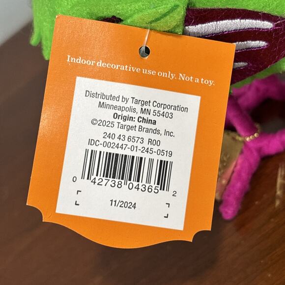 Hyde And Eek x Target Featherly Friends MOLDY Zombie Fabric Bird NEW 2025 - Picture 8 of 8